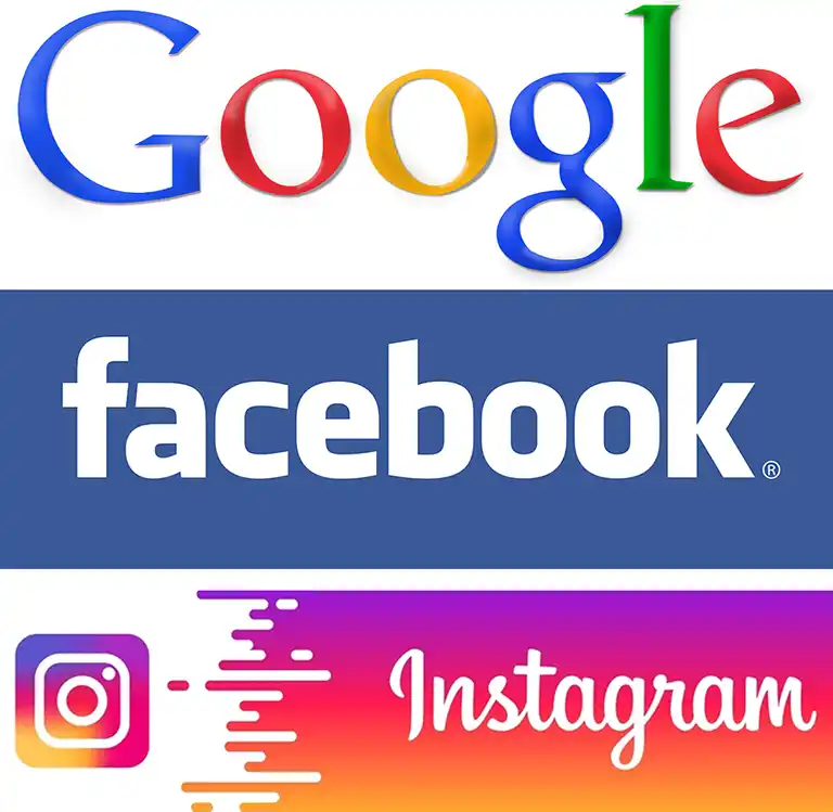 Google facebook instagram